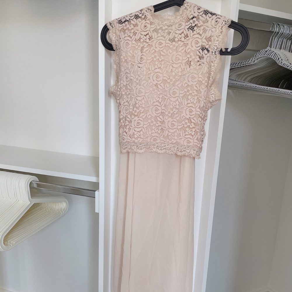 Bebe lace top & long veil dress